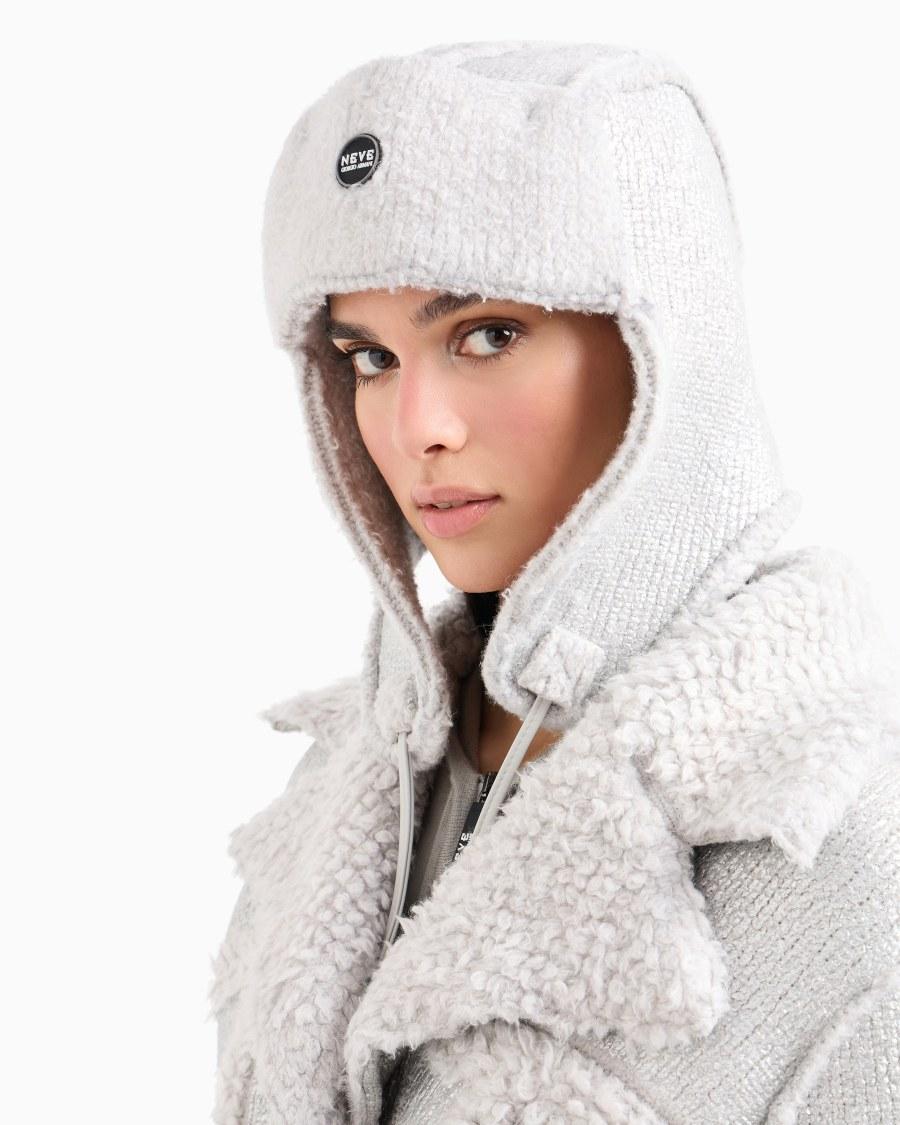 The World Of Armani GIORGIO ARMANI NEVE CAPPELLO CON VISIERA E PARAORECCHIE IN VISCOSA E CASHMERE