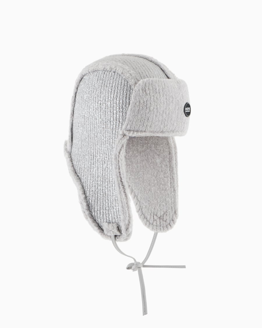 The world of armani GIORGIO ARMANI NEVE CAPPELLO CON VISIERA E PARAORECCHIE IN VISCOSA E CASHMERE