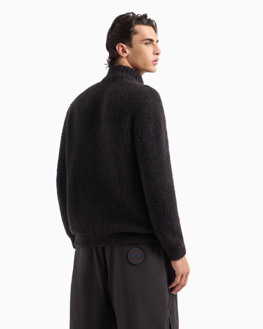 The World Of Armani GIORGIO ARMANI NEVE CARDIGAN CON ZIP IN CASHMERE E SETA