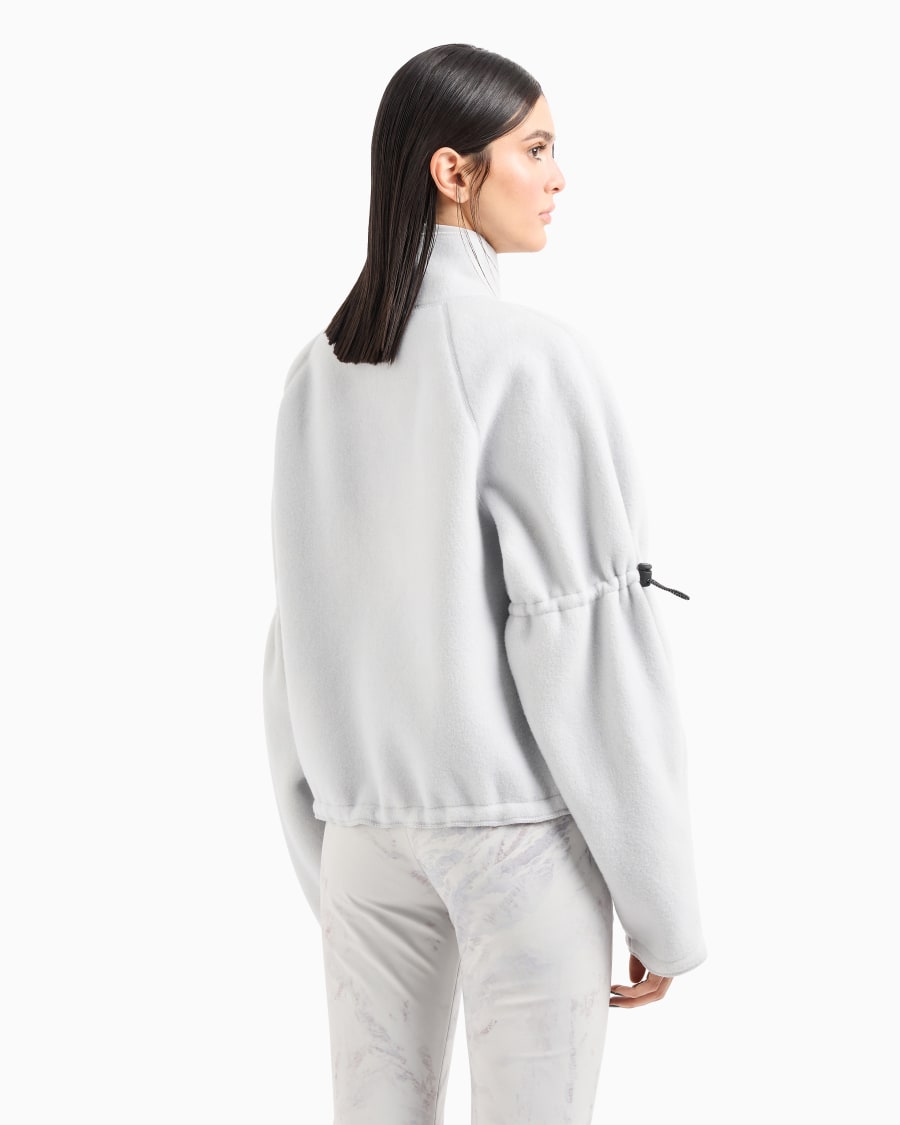 The World Of Armani GIORGIO ARMANI NEVE FELPA A LUPETTO IN JERSEY DI LANA VERGINE E CASHMERE EFFETTO PILE