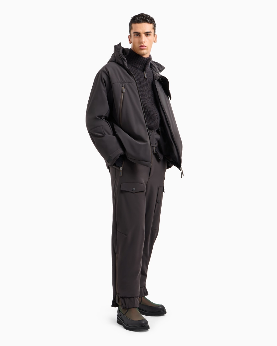The World Of Armani GIORGIO ARMANI NEVE GIACCA DA SCI CON CAPPUCCIO IN TESSUTO WATERPROOF