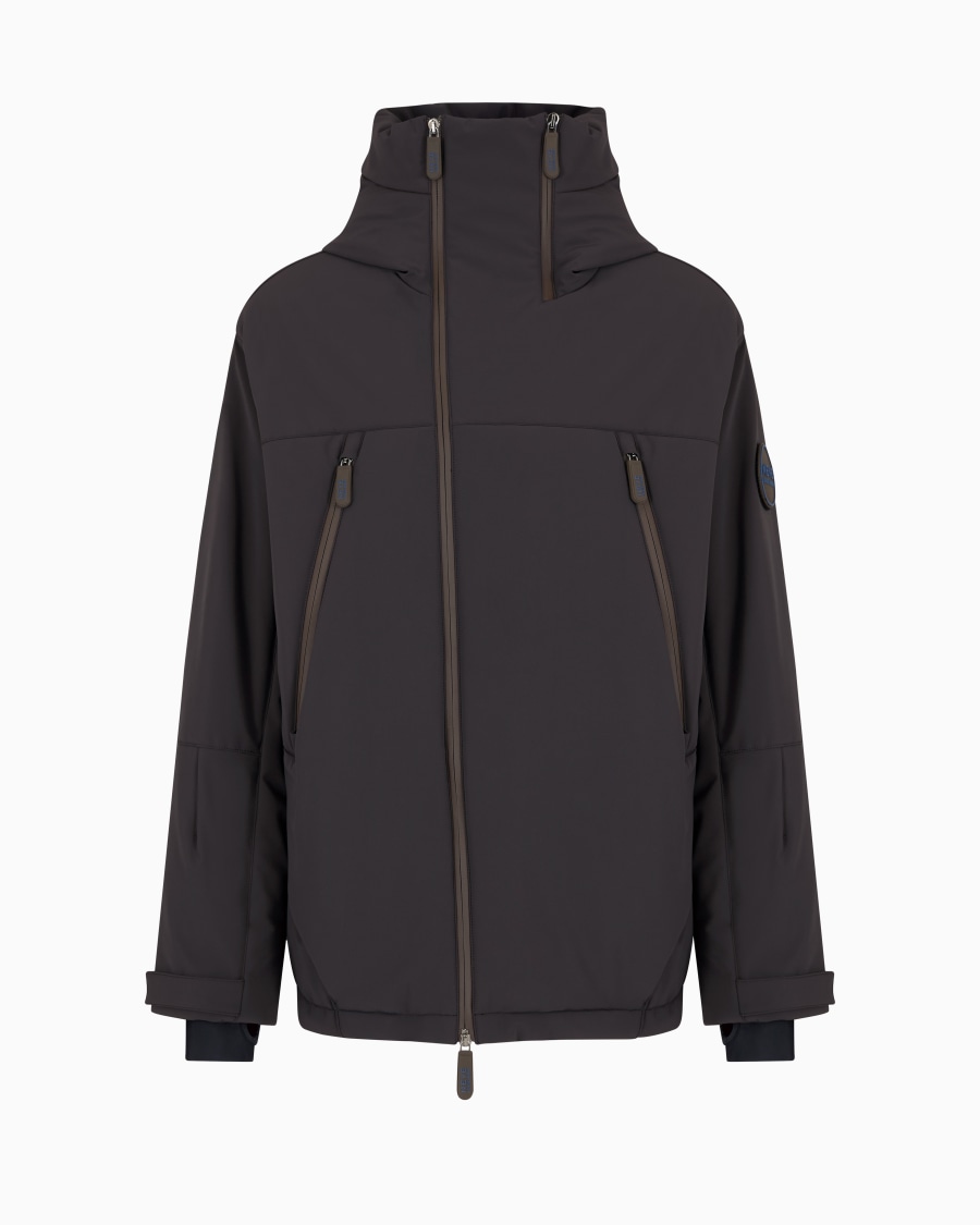 The world of armani GIORGIO ARMANI NEVE GIACCA DA SCI CON CAPPUCCIO IN TESSUTO WATERPROOF