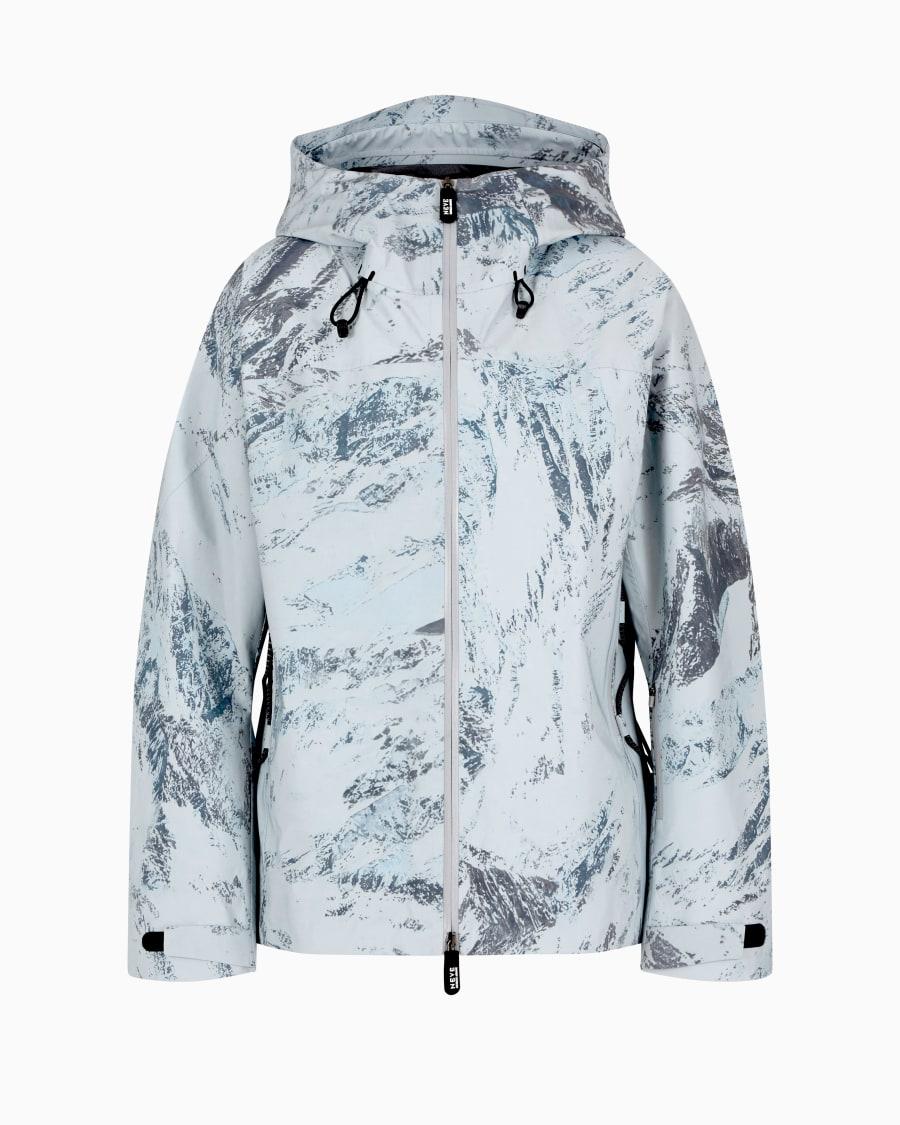 The world of armani GIORGIO ARMANI NEVE GIACCA DA SCI IN TESSUTO REFLEX STAMPATO