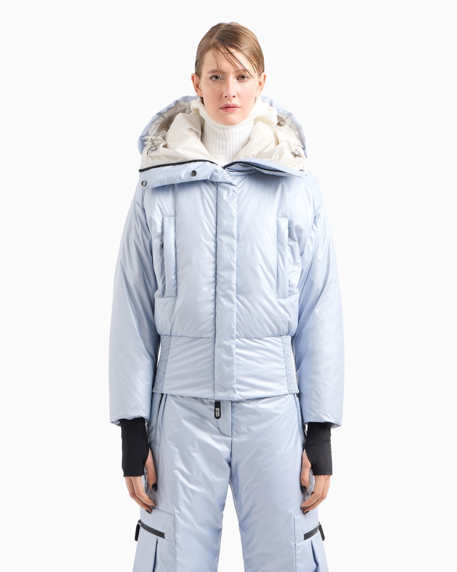 The World Of Armani GIORGIO ARMANI NEVE GIACCA IMBOTTITA IN TESSUTO PERLATO