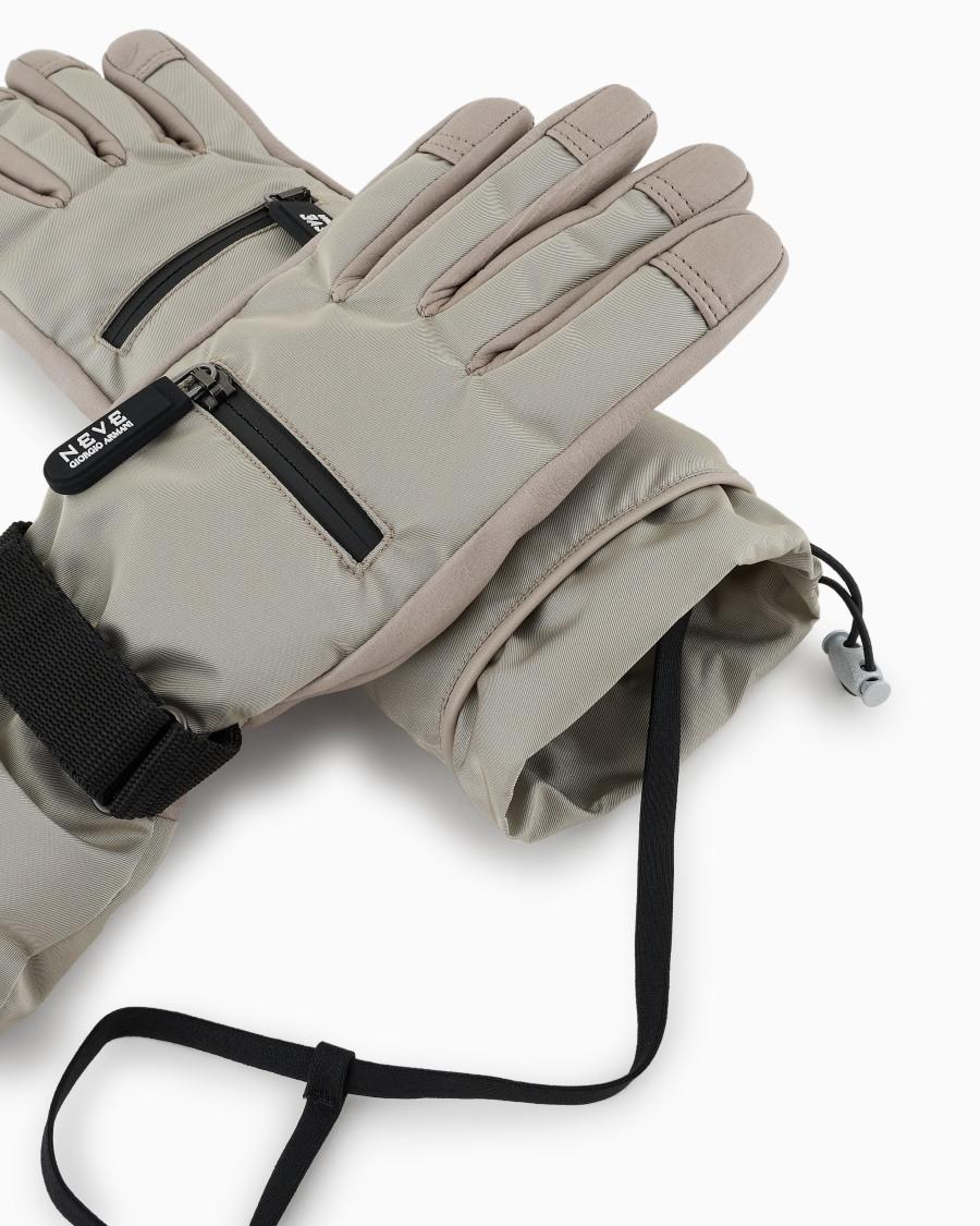 The World Of Armani GIORGIO ARMANI NEVE GUANTI IN CERVO E TESSUTO TECNICO