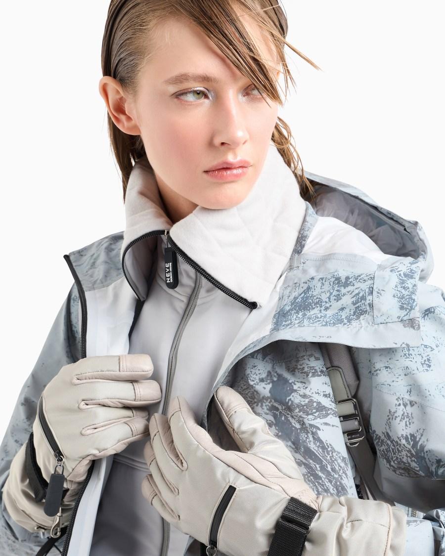 The World Of Armani GIORGIO ARMANI NEVE GUANTI IN CERVO E TESSUTO TECNICO