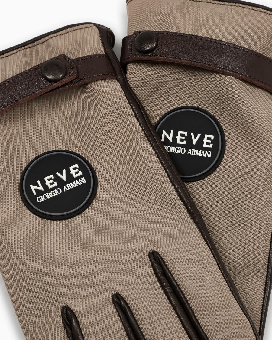 The World Of Armani GIORGIO ARMANI NEVE GUANTI IN NYLON E NAPPA