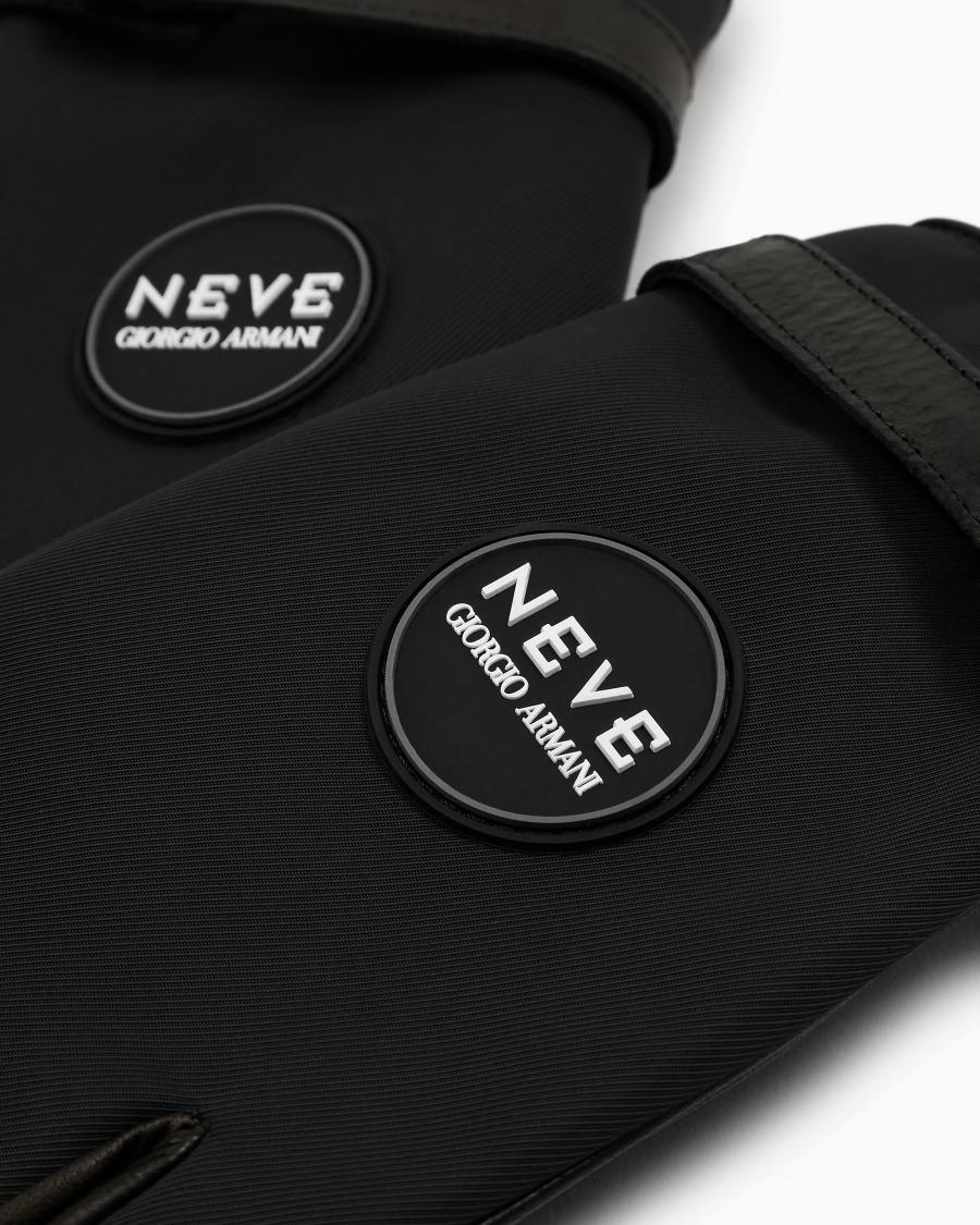 The World Of Armani GIORGIO ARMANI NEVE GUANTI IN NYLON E NAPPA