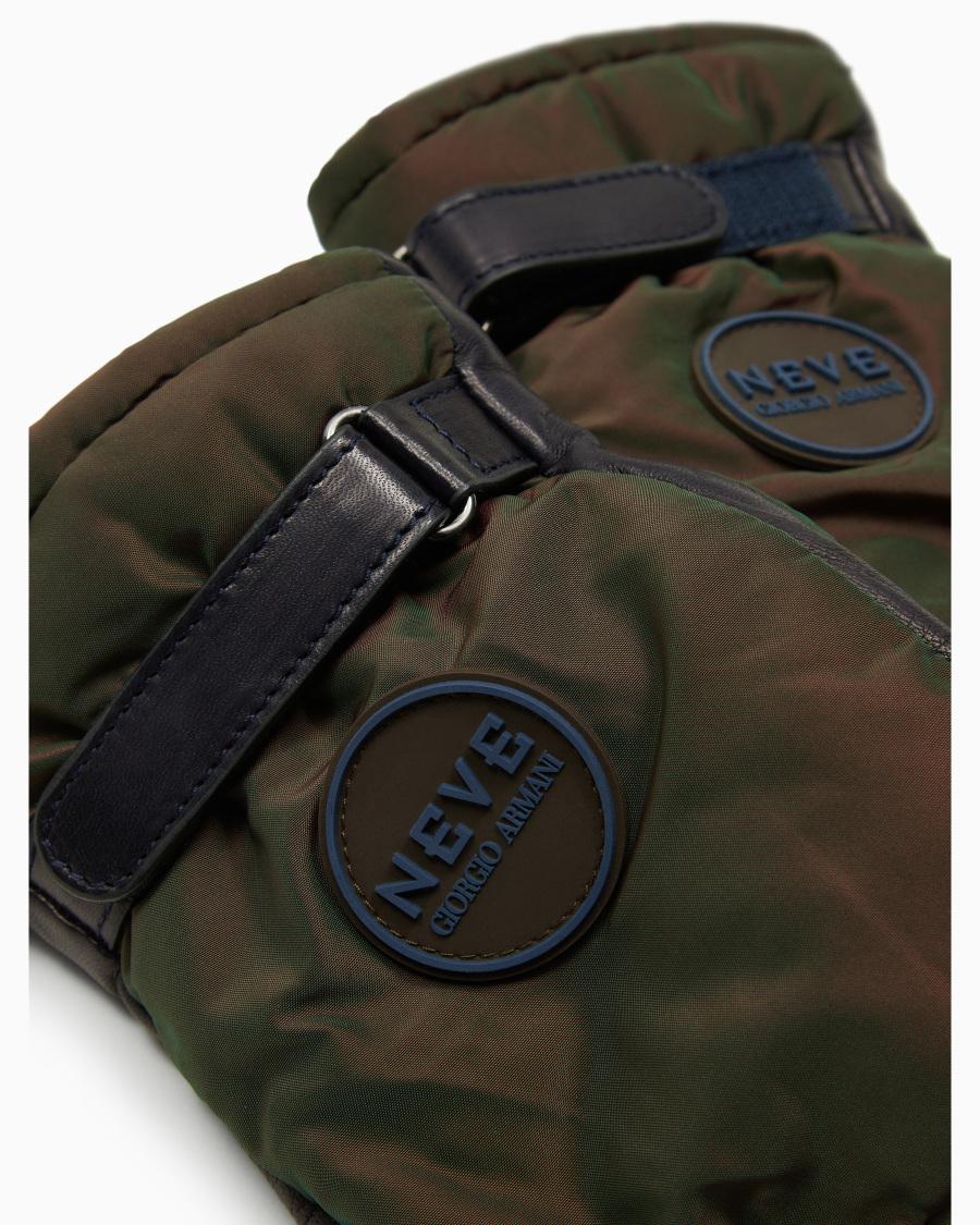 The World Of Armani GIORGIO ARMANI NEVE GUANTI IN PELLE E TESSUTO CANGIANTE