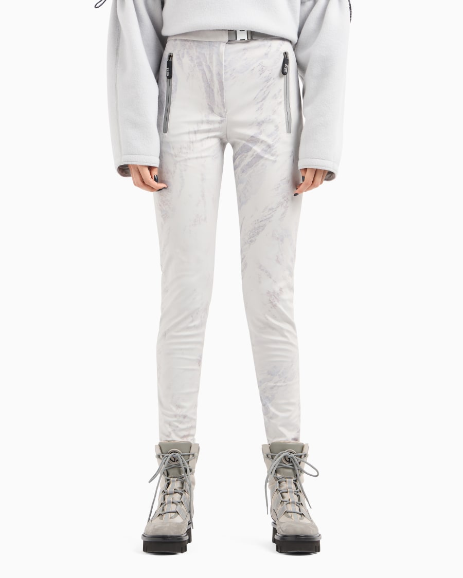 The World Of Armani GIORGIO ARMANI NEVE LEGGINGS DA SCI IN JERSEY TECNICO REFLEX STAMPATO