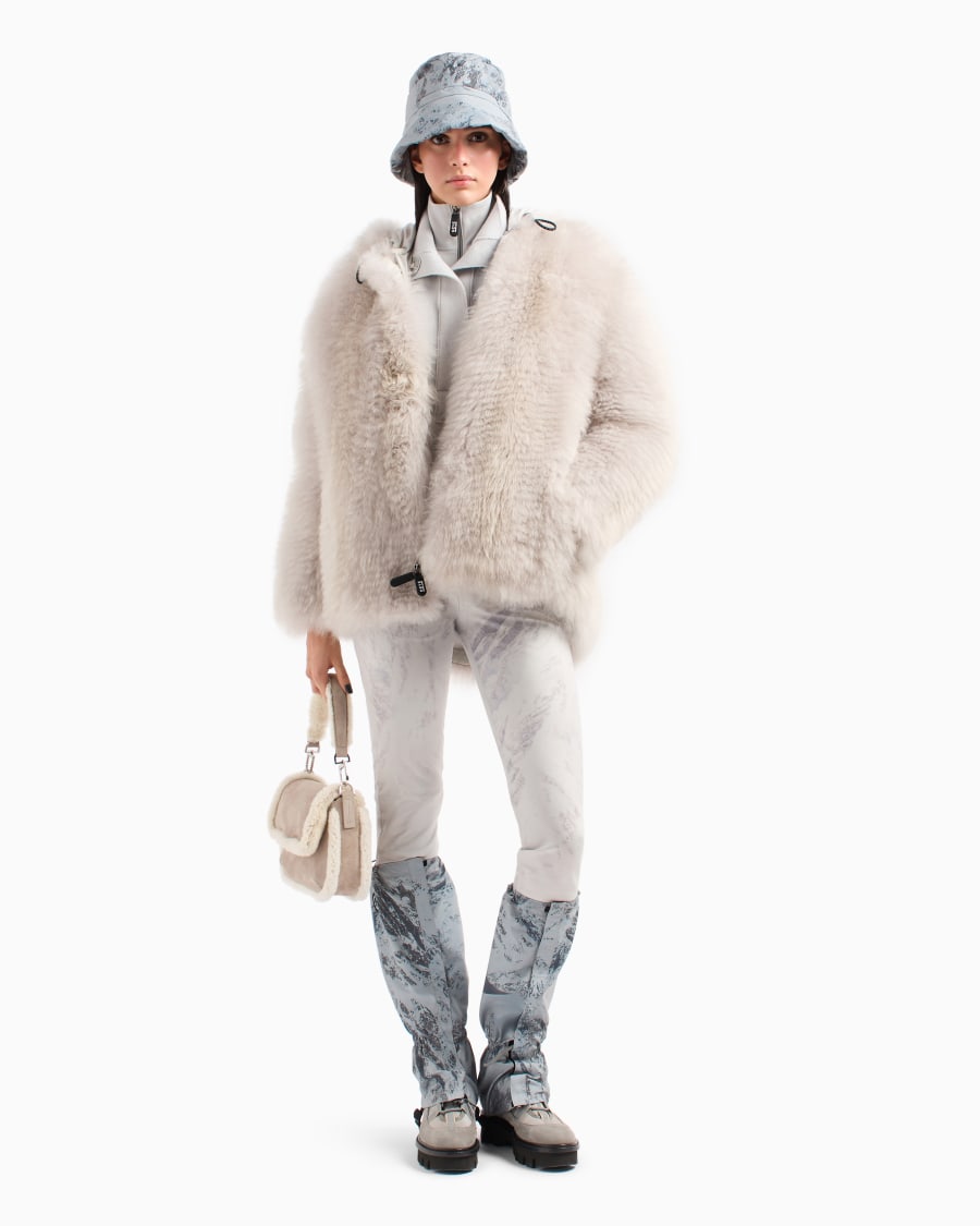 The World Of Armani GIORGIO ARMANI NEVE LEGGINGS DA SCI IN JERSEY TECNICO REFLEX STAMPATO