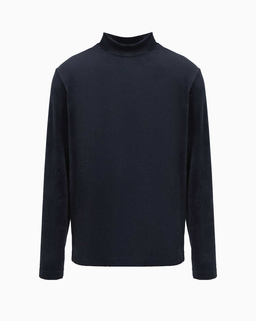 The world of armani GIORGIO ARMANI NEVE MAGLIA A LUPETTO IN CINIGLIA