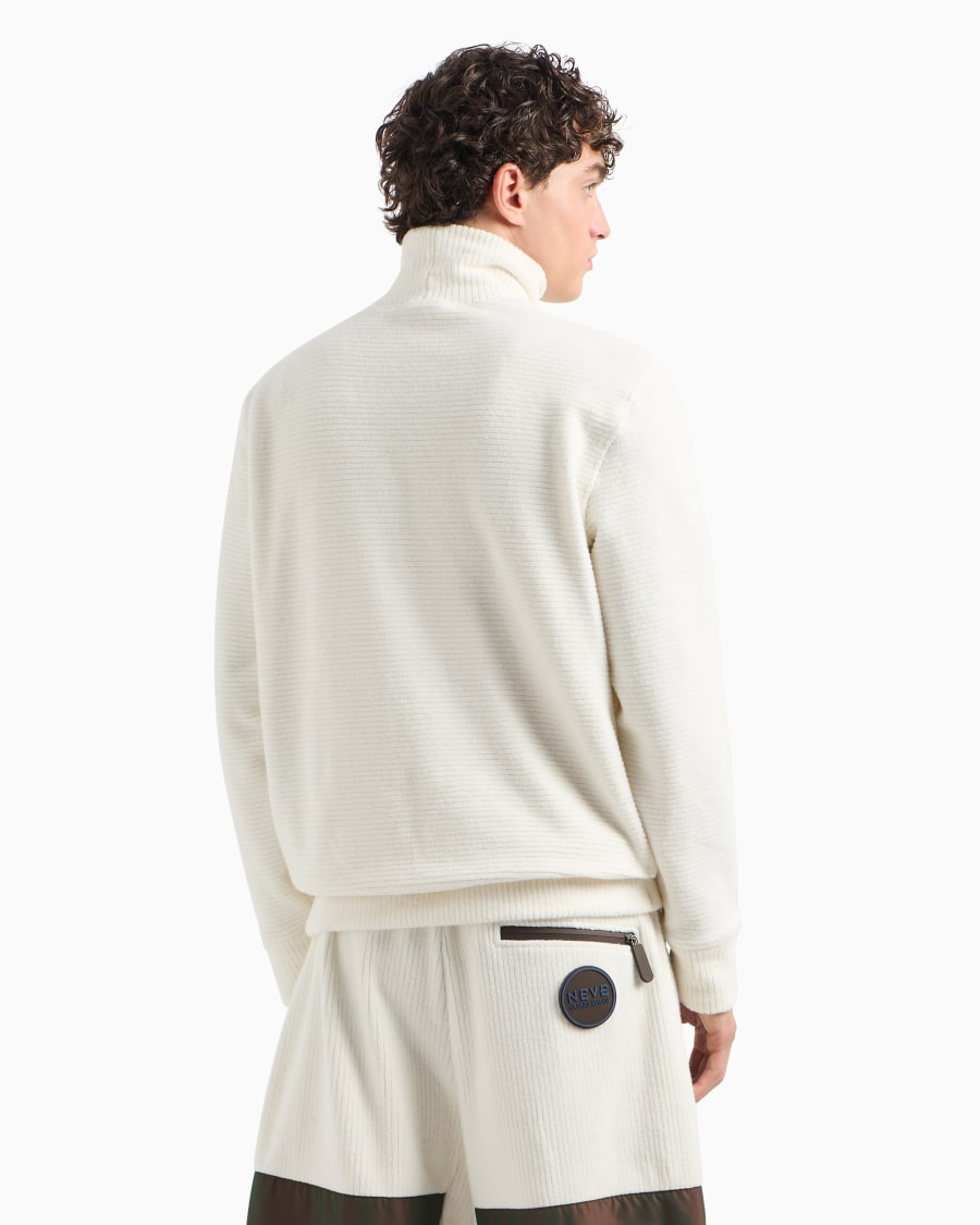 The World Of Armani GIORGIO ARMANI NEVE MAGLIA A LUPETTO IN COTONE CASHMERE A COSTE