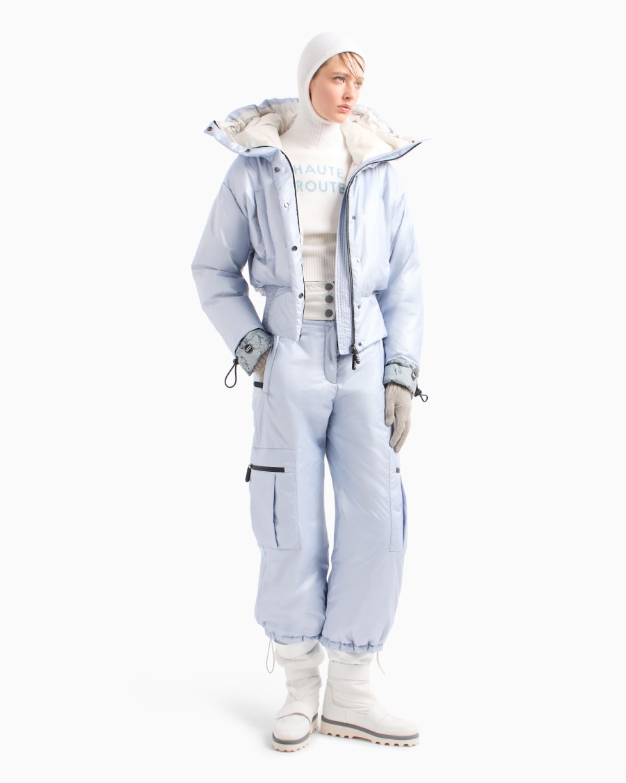 The World Of Armani GIORGIO ARMANI NEVE MAGLIA CON CAPPUCCIO IN MISTO LANA VERGINE E CASHMERE