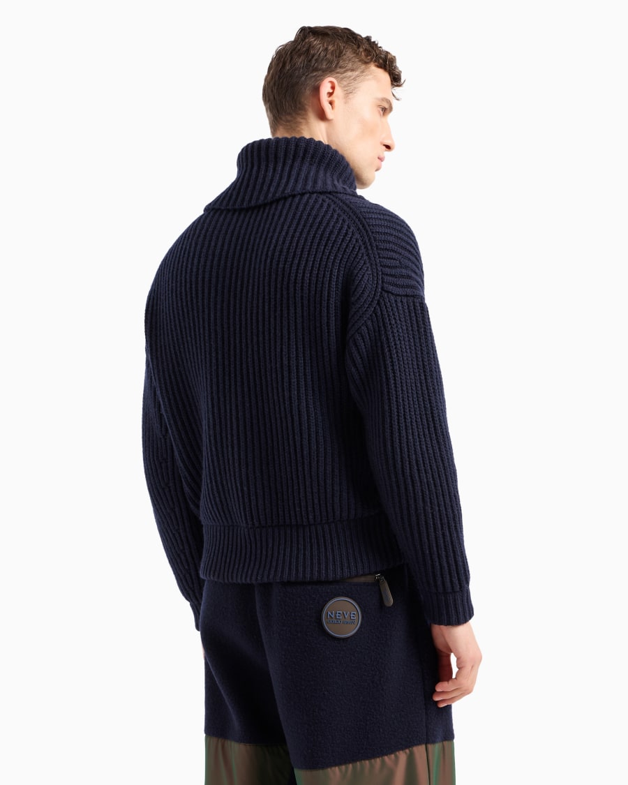 The World Of Armani GIORGIO ARMANI NEVE MAGLIA CON ZIP IN CASHMERE A COSTE