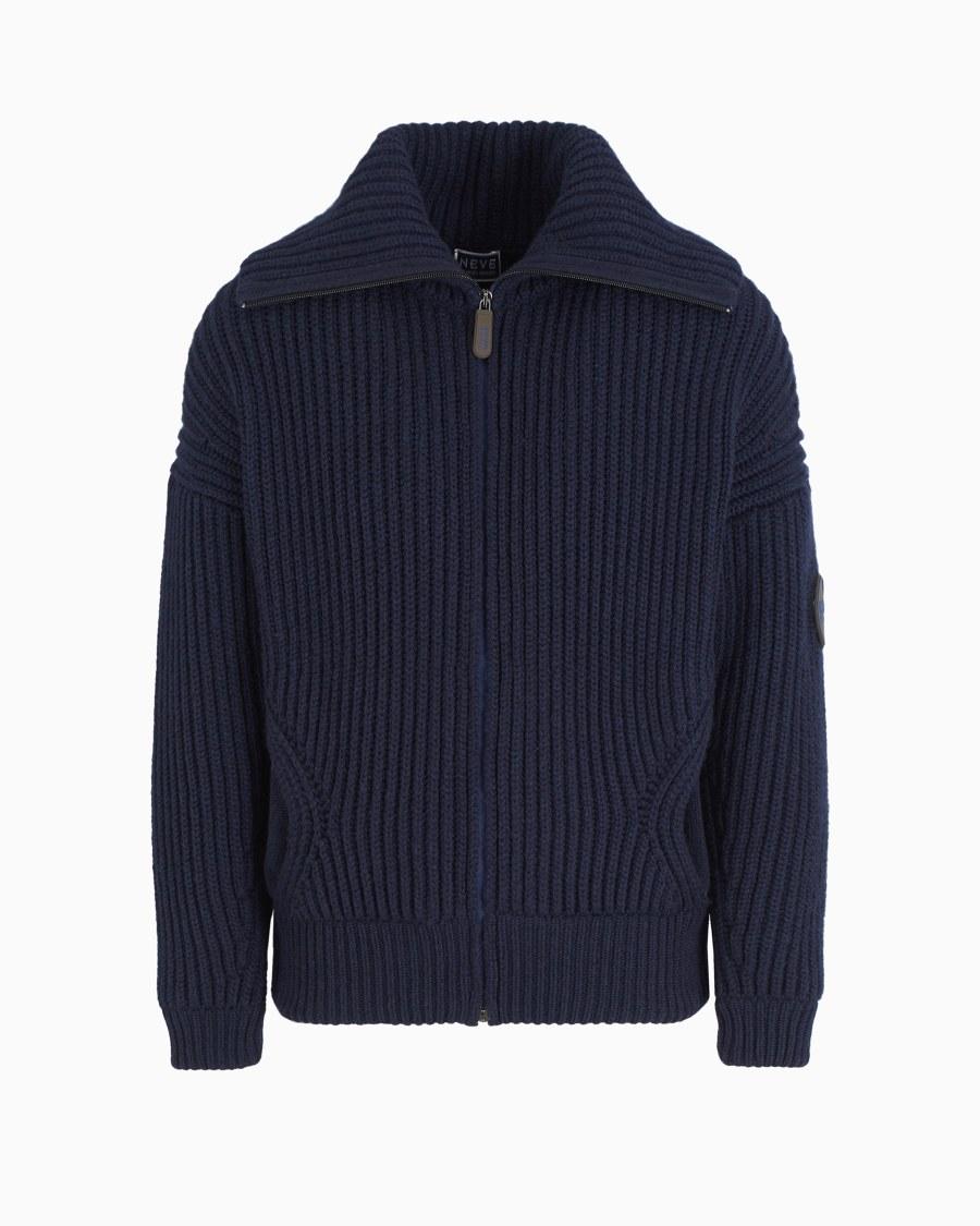 The world of armani GIORGIO ARMANI NEVE MAGLIA CON ZIP IN CASHMERE A COSTE