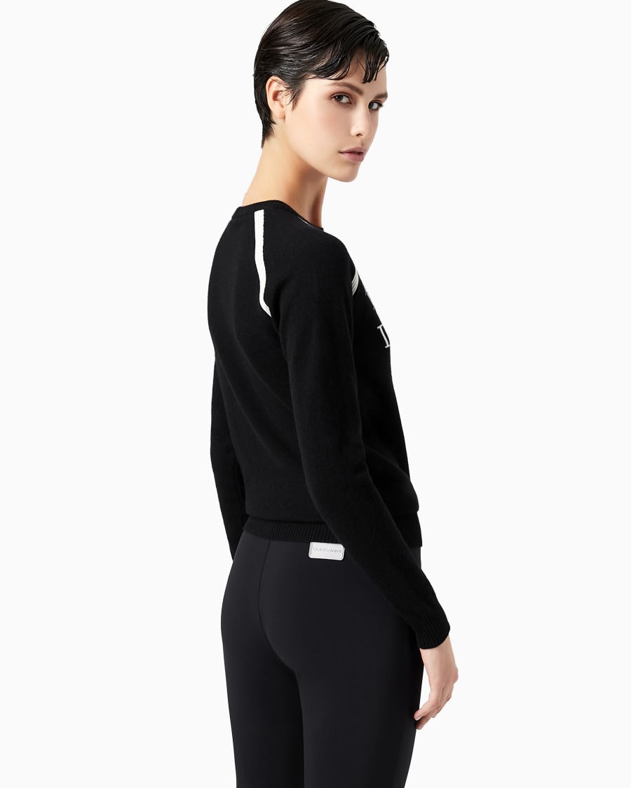 The World Of Armani GIORGIO ARMANI NEVE MAGLIA GIROCOLLO IN CASHMERE