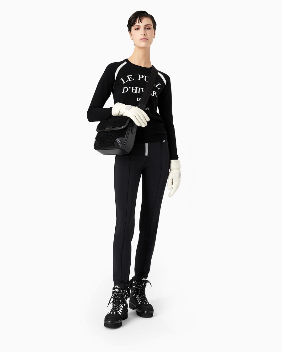 The World Of Armani GIORGIO ARMANI NEVE MAGLIA GIROCOLLO IN CASHMERE