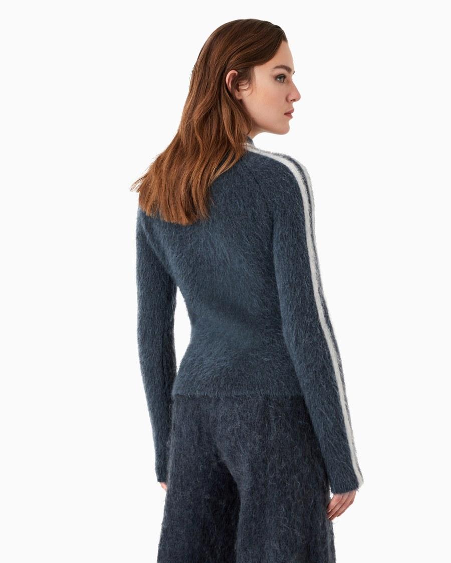 The World Of Armani GIORGIO ARMANI NEVE MAGLIA IN MOHAIR SETA E LANA