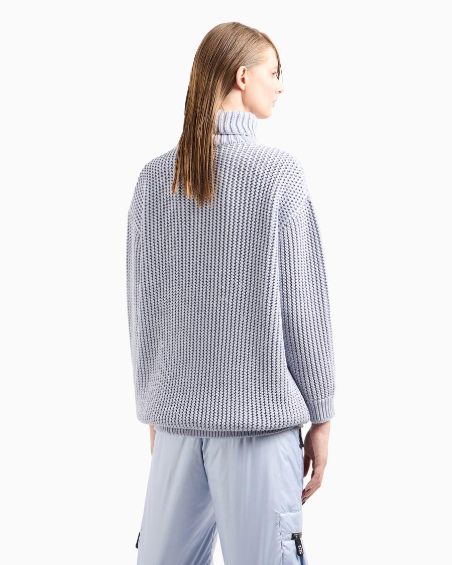 The World Of Armani GIORGIO ARMANI NEVE MAGLIA OVER A COLLO ALTO IN MISTO CASHMERE E LANA VERGINE