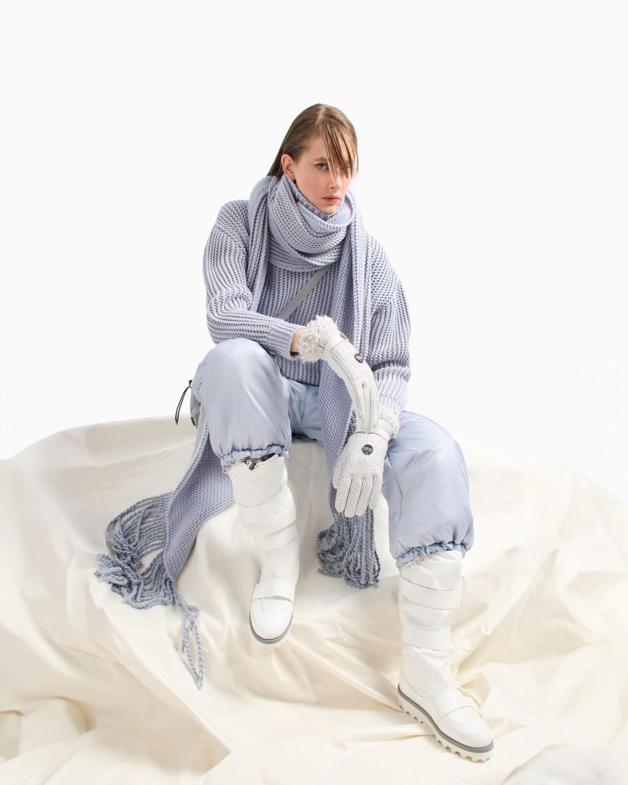 The World Of Armani GIORGIO ARMANI NEVE MAGLIA OVER A COLLO ALTO IN MISTO CASHMERE E LANA VERGINE