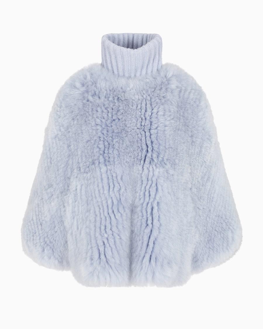 The world of armani GIORGIO ARMANI NEVE MANTELLA IN SHEARLING DI ALPACA E CASHMERE