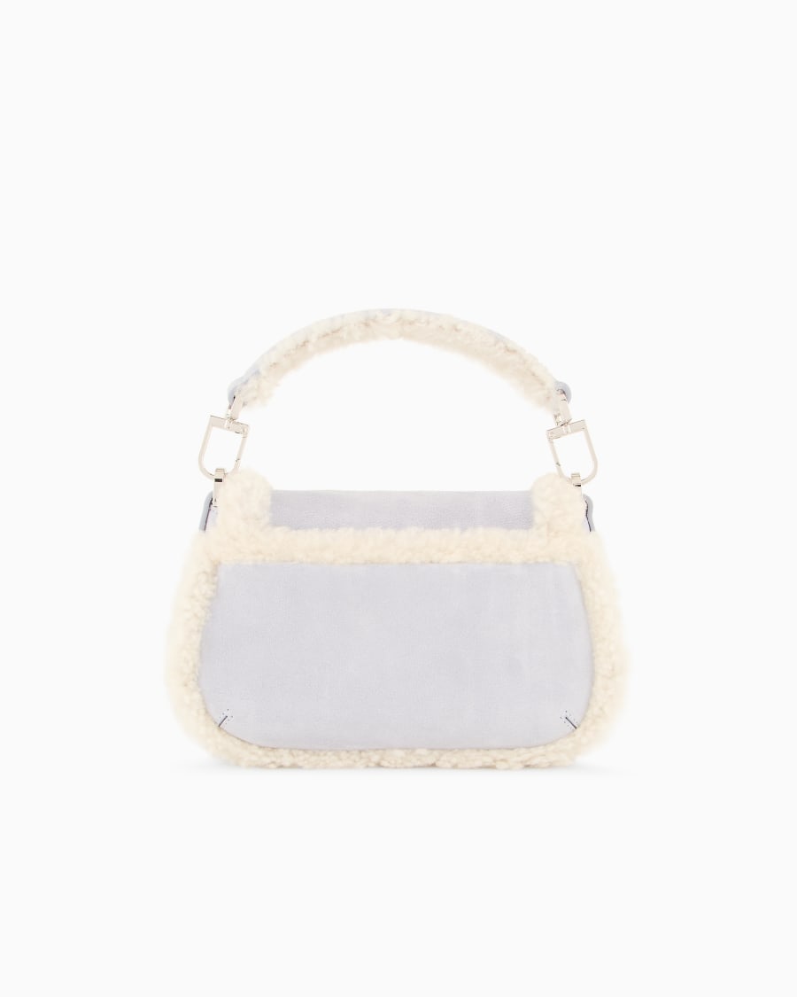 The World Of Armani GIORGIO ARMANI NEVE MINI BORSA A MANO LA PRIMA SOFT IN SUEDE E MONTONE