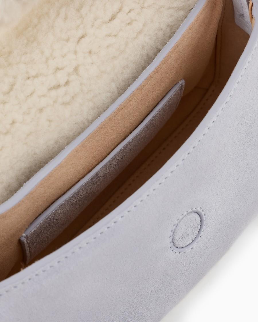 The World Of Armani GIORGIO ARMANI NEVE MINI BORSA A MANO LA PRIMA SOFT IN SUEDE E MONTONE