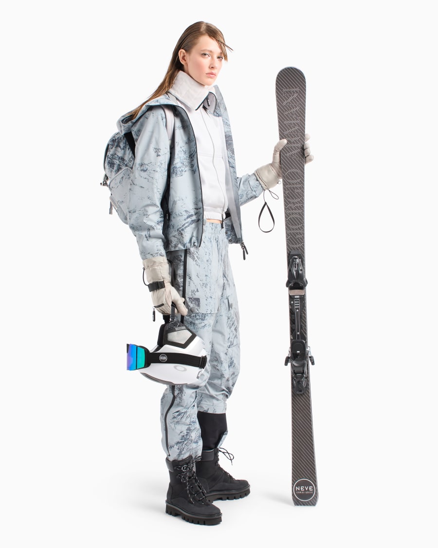 The World Of Armani GIORGIO ARMANI NEVE PANTALONI DA SCI IN TESSUTO REFLEX STAMPATO