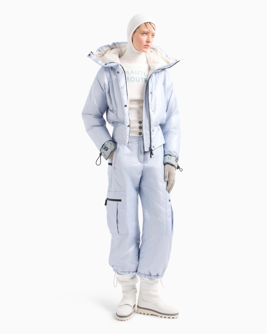 The World Of Armani GIORGIO ARMANI NEVE PANTALONI IMBOTTITI IN TESSUTO PERLATO