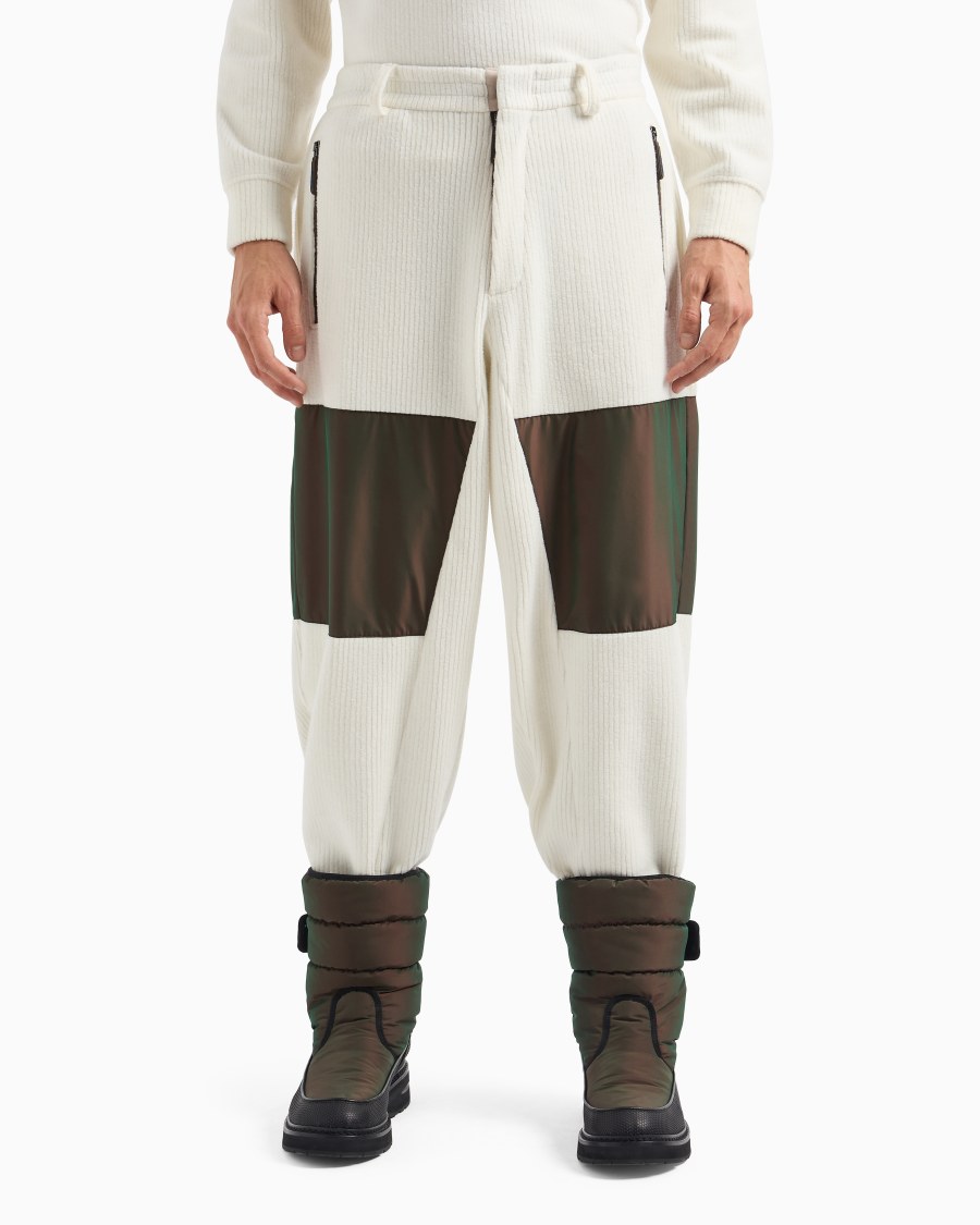 The World Of Armani GIORGIO ARMANI NEVE PANTALONI IN COTONE CASHMERE A COSTE