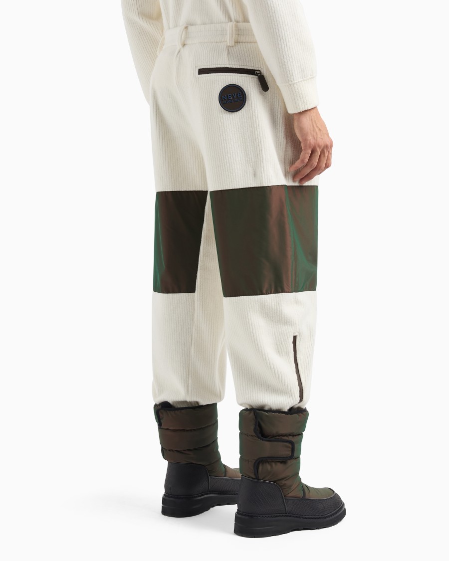 The World Of Armani GIORGIO ARMANI NEVE PANTALONI IN COTONE CASHMERE A COSTE