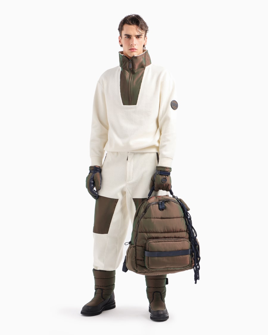 The World Of Armani GIORGIO ARMANI NEVE PANTALONI IN COTONE CASHMERE A COSTE