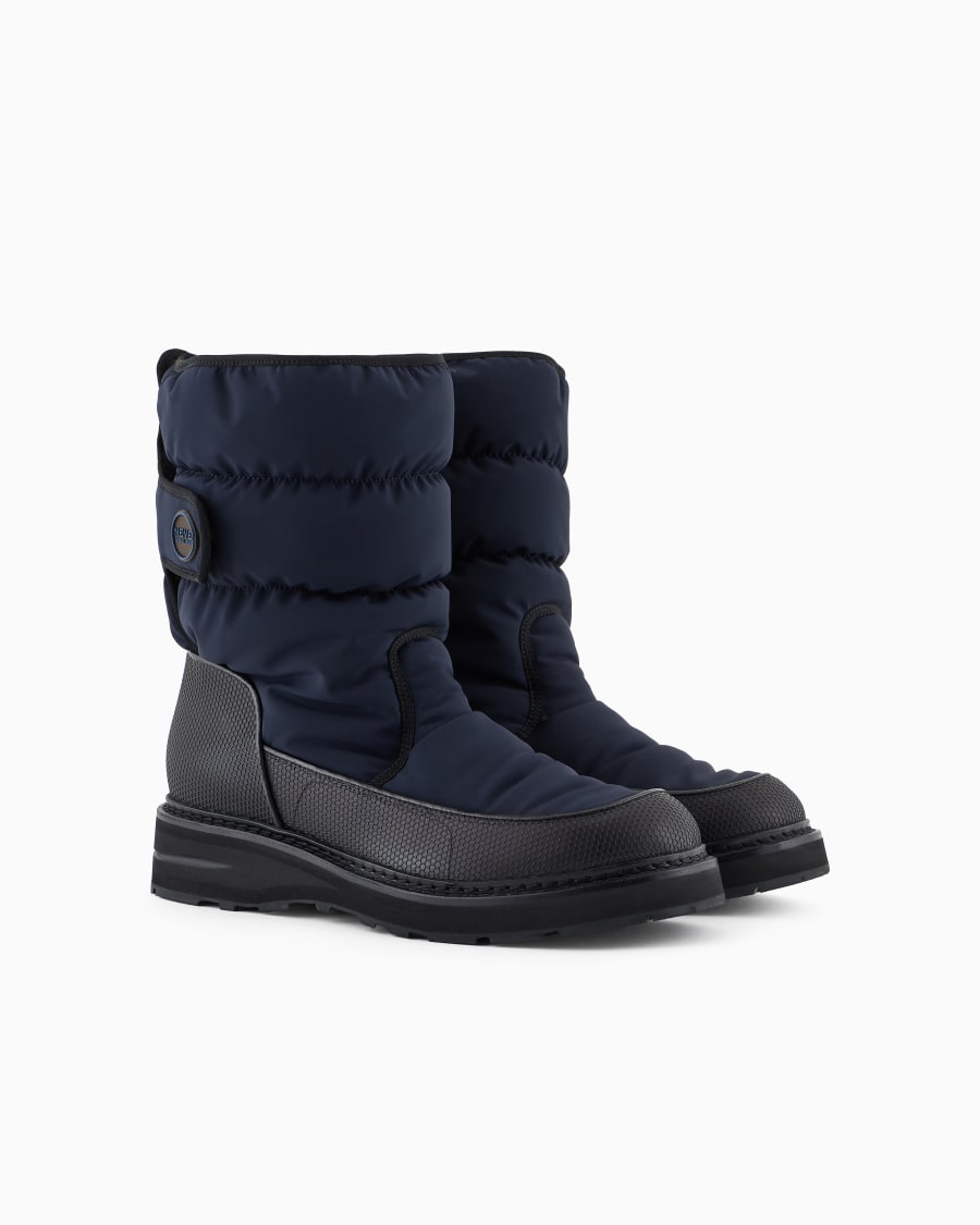 The World Of Armani GIORGIO ARMANI NEVE STIVALI IN NYLON IMBOTTITO GOMMATO