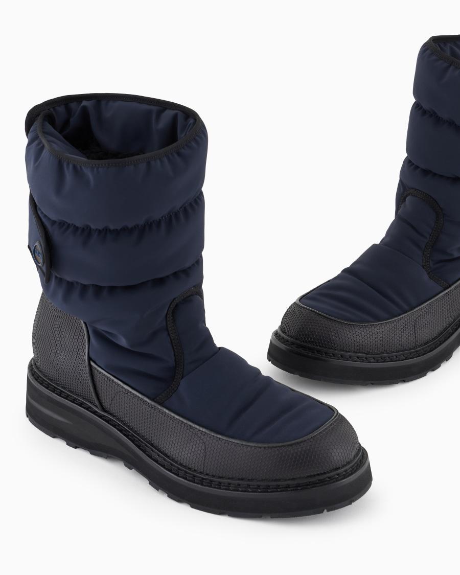 The World Of Armani GIORGIO ARMANI NEVE STIVALI IN NYLON IMBOTTITO GOMMATO