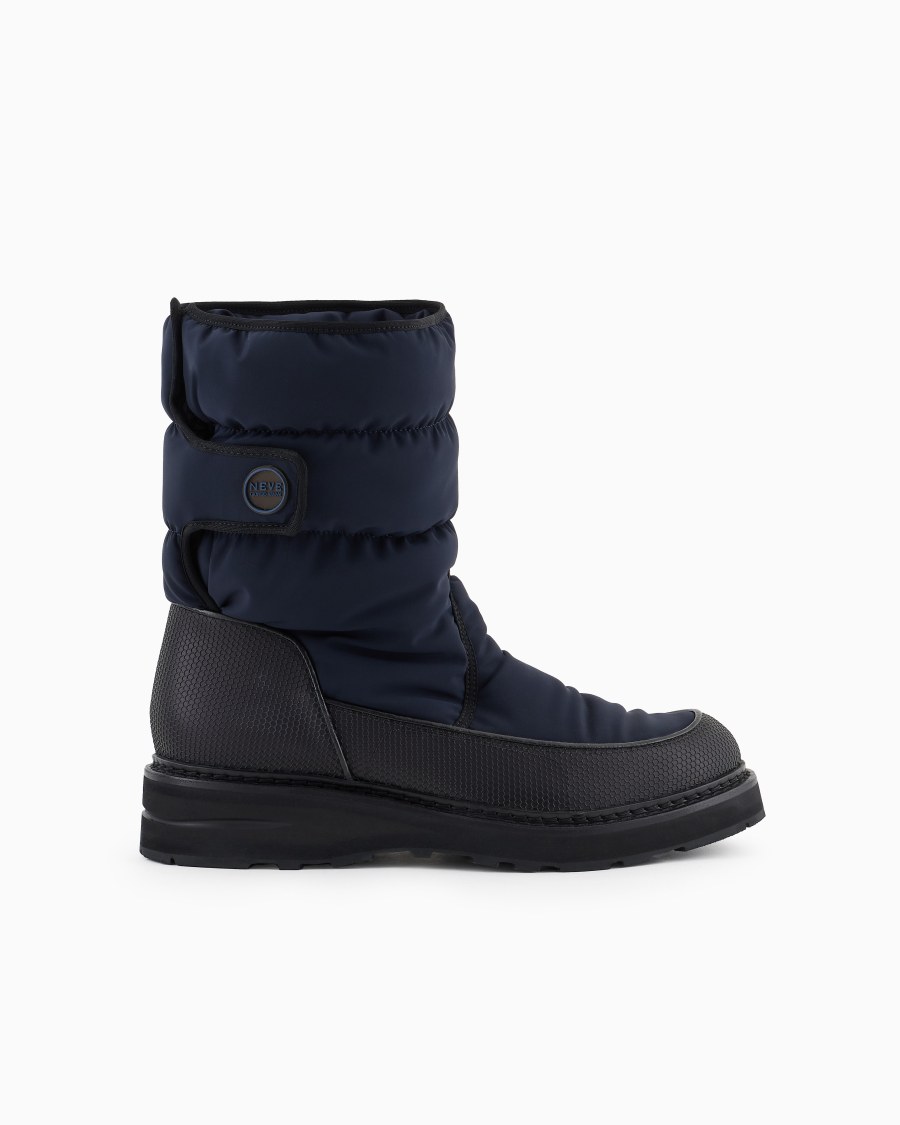 The world of armani GIORGIO ARMANI NEVE STIVALI IN NYLON IMBOTTITO GOMMATO