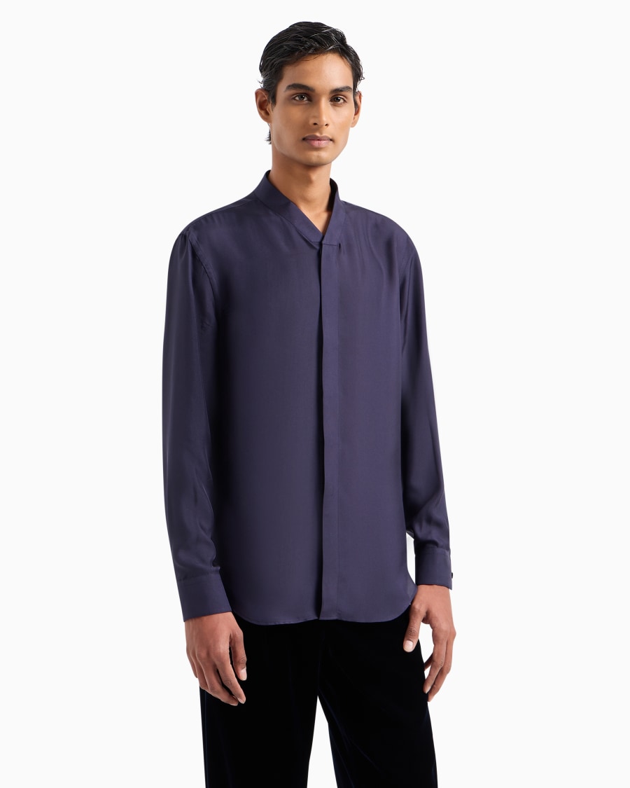 The World Of Armani GIORGIO'S CAMICIA REGULAR FIT IN TWILL DI SETA