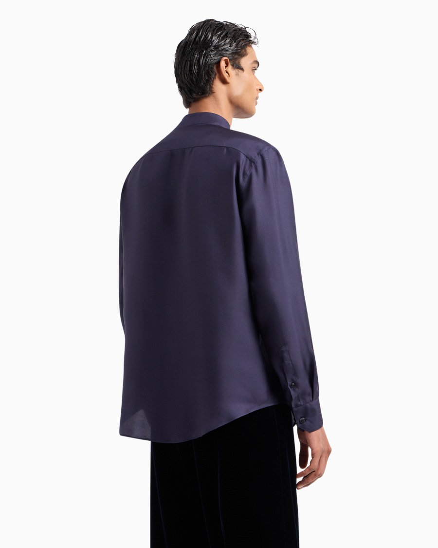 The World Of Armani GIORGIO'S CAMICIA REGULAR FIT IN TWILL DI SETA