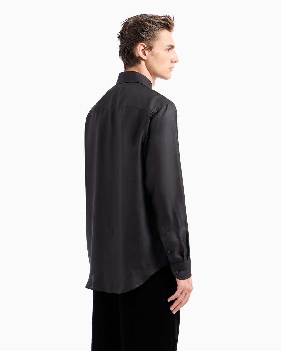 The World Of Armani GIORGIO'S CAMICIA REGULAR FIT IN TWILL DI SETA