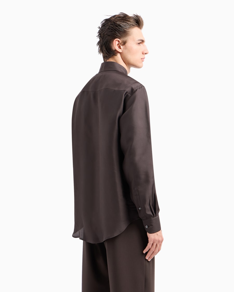 The World Of Armani GIORGIO'S CAMICIA REGULAR FIT IN TWILL DI SETA