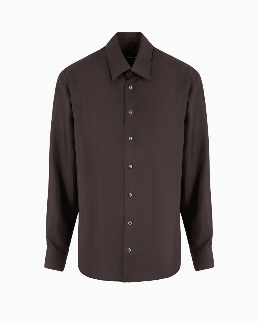The world of armani GIORGIO'S CAMICIA REGULAR FIT IN TWILL DI SETA