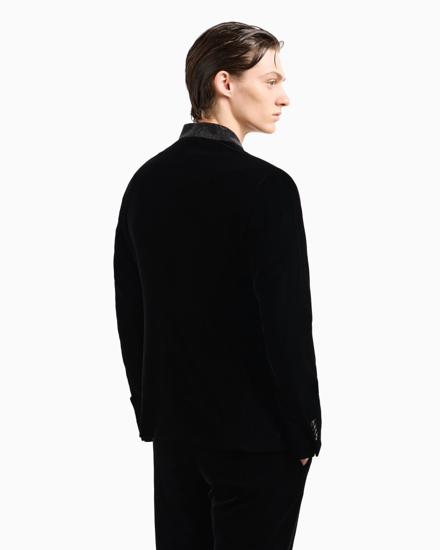 The World Of Armani GIORGIO'S GIACCA DOPPIOPETTO IN VELLUTO STRETCH