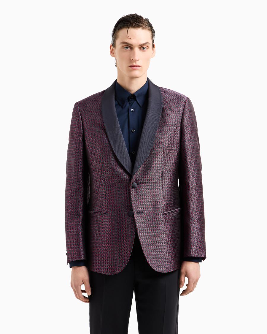 The World Of Armani GIORGIO'S GIACCA MONOPETTO IN SETA JACQUARD