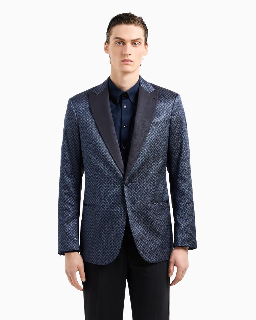 The World Of Armani GIORGIO'S GIACCA MONOPETTO IN SETA JACQUARD