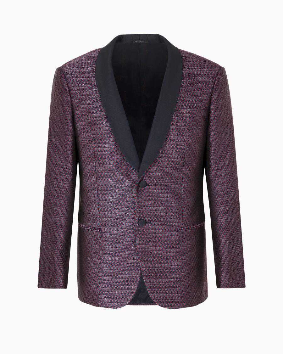 The world of armani GIORGIO'S GIACCA MONOPETTO IN SETA JACQUARD