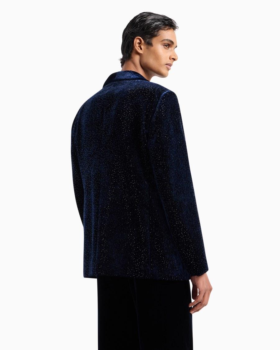 The World Of Armani GIORGIO'S GIACCA SMOKING MONOPETTO IN VELLUTO E CRISTALLI