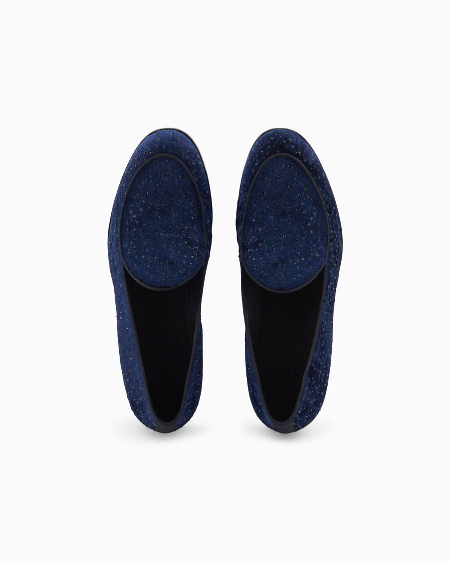 The World Of Armani GIORGIO'S MOCASSINI IN VELLUTO E STRASS