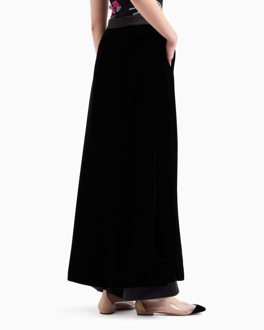 The World Of Armani GONNA PANTALONE IN VELLUTO DI SETA