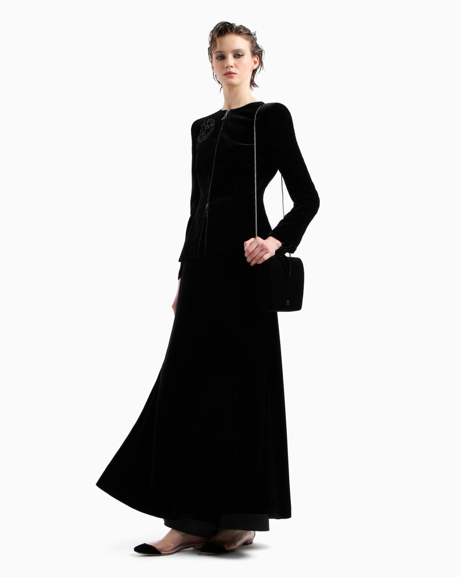 The World Of Armani GONNA PANTALONE IN VELLUTO DI SETA