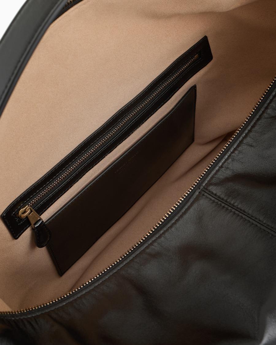 The World Of Armani HOBO BAG GRANDE LA PRIMA SOFT IN NAPPA VERNICIATA